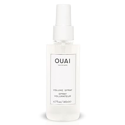 OUAI Volume Spray - Weightless, Pre-Blowout Mist for Long-Lasting Thickness, Volume & Bounce - Made with Volume Polymers & Hibiscus Extract - Free of Parabens & Sulfates - 4.7 fl oz