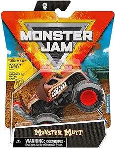 Monster Jam, Official Monster Mutt Monster Truck, Die-Cast Vehicle, Ruff Crowd Series, 1:64 Scale