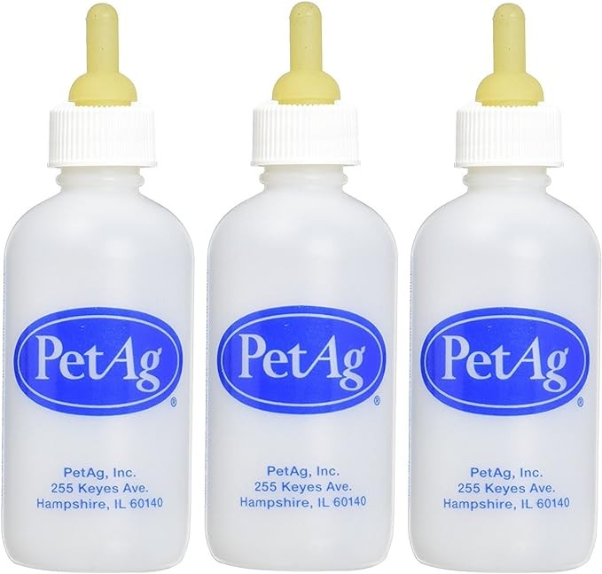 PetAg Nurser Bottle for Smaller Baby Animals - 2 oz. (3 Pack - 2 oz.)