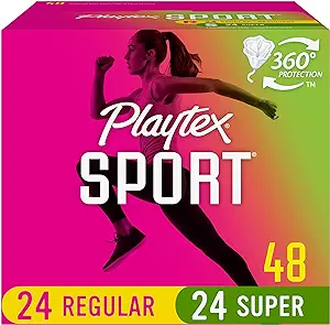 Sport Tampons, Multipack (24ct Regular/24ct Super Absorbency), Fragrance-Free - 48ct